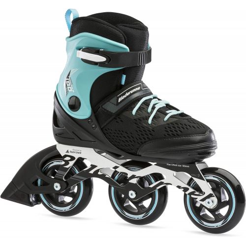  Bladerunner by Rollerblade Formula 100 Womens Adult Fitness Inline Skate, Black and Light Blue, Inline Skates