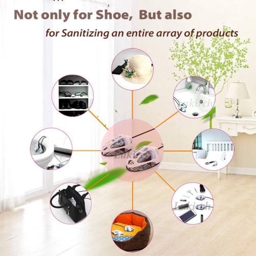  Blancka Shoe Deodorizer Natural Resuable,Shoe Odor Removal and Toxic Gasses, Additional Drying Function with PTC Heater (Shoe Deodorizer)