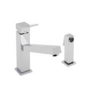 Blanco BL440533 BlancoQuadris SteelArt Kitchen Faucet with Metal Side Spray, Stainless Steel