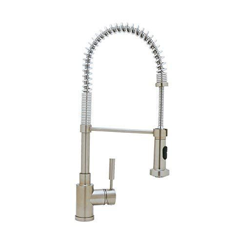  Blanco 441409 1.8 GPM Meridian Semi-Pro Faucet, Satin Nickel