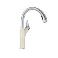 Blanco 442273 Artona Single Handle Pull Down Kitchen Faucet 1.5 GPM Biscuit, 15.75 x 8.625