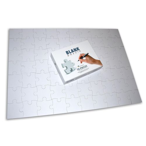  Blank Puzzle Extra Large A0 Wide, 40x70 inches, 252 Large Numbered White Pieces, Piece Size 3.5x3.5 inches, Ideal for Wedding Birthday Event Party Guest Book Puzzle, Art Projects