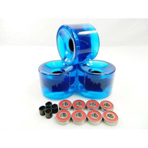  Blank Wheels 70mm Longboard Skateboard Wheels + ABEC 7 Bearings Spacers