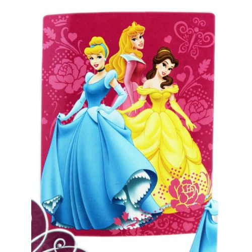  Blanket blanket Disney Princess Cinderella, Belle, and Aurora Magenta Floral Throw