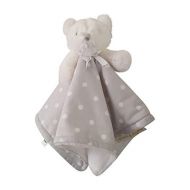 Blankets & Beyond Bear White with Gray Polka Dot Blanket Nunu by Blankets and Beyond