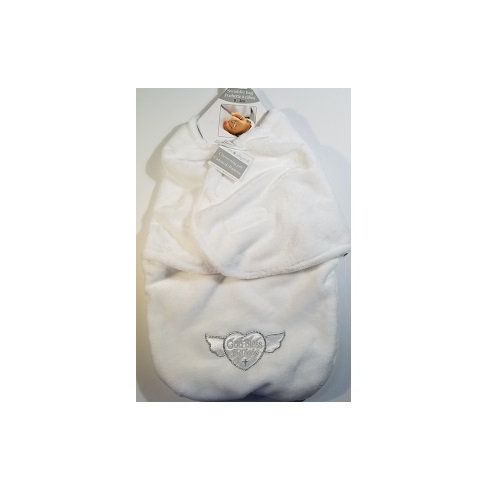  Blankets and Beyond Blankets & Beyond Swaddle Bag size 0-3 Months God Bless This Baby White Christening Gift