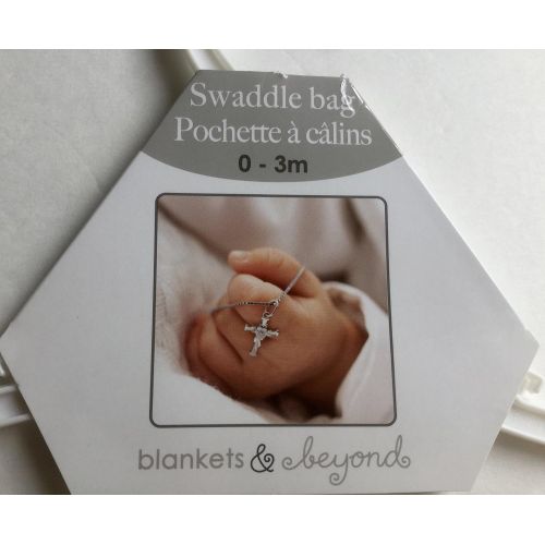  Blankets and Beyond Blankets & Beyond Swaddle Bag size 0-3 Months God Bless This Baby White Christening Gift