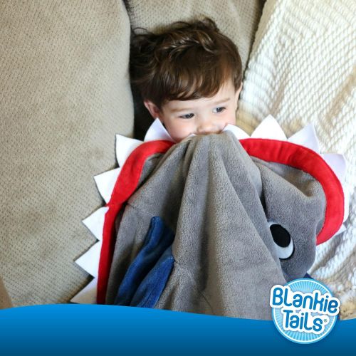  [아마존베스트]Blankie Tails | Shark Blanket, Shark Tail Double Sided Super Soft and Cozy Minky Fleece Blanket, Machine Washable Wearable Blanket (37 H x 24 (Toddlers 18 months+), Glow in The Dar