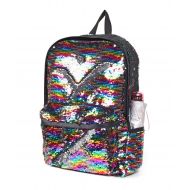 Blansdi Reversible Sequins Backpack Bags Magic Mermaid Lightweight Shining Daypacks Colorful