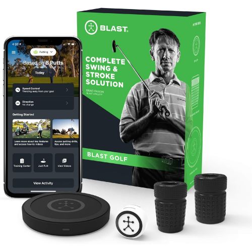  Blast Motion Blast Golf Swing Analyzer | Captures Swing and Stroke Metrics | Slo-Mo Video Capture | App Enabled, iOS and Android Compatible | Putting, Short Game, Full Swing