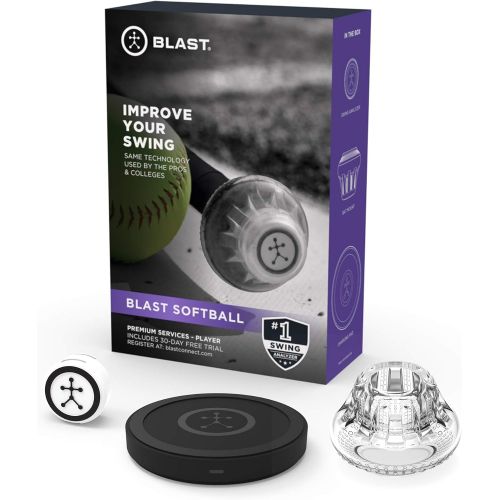  Blast Motion Blast Softball Swing Analyzer Instant Feedback Track Progress Capture Video 3D Swing Tracer App Enabled, iOS and Android Compatible