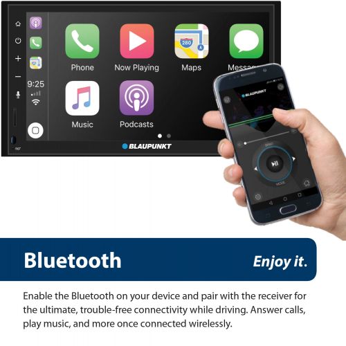  Blaupunkt Denver BPA799PLAY Receiver with 6.8 Touch Screen Display/Apple CarPlay/Android Auto/Built-in Bluetooth/Siri Eyes Free +