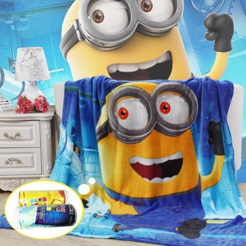  Blaze Childrens Cartoon Printing Blanket Coral Fleece Blanket 59 By 79 (Minions)