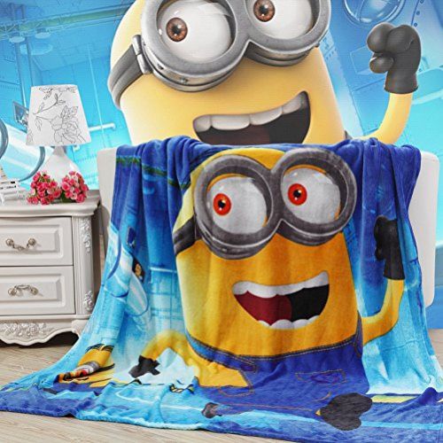  Blaze Childrens Cartoon Printing Blanket Coral Fleece Blanket 59 By 79 (Minions)