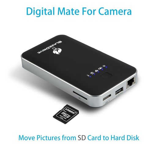  Blazedrive Digital Photo Frame,Digital Picture Frame,Digital Album Storage Enclosure, Portable Streaming Server with SD Card Reader and USB3.0 and Sata Interface