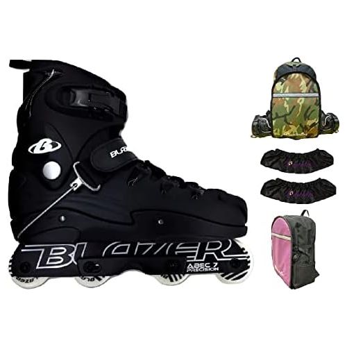  Blazer Aggressive Roller Skates with Wheel Covers and Large Capacity Omniroller Suitcase Gift!