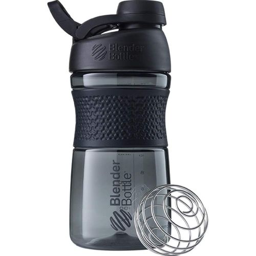  [아마존베스트]BlenderBottle SportMixer Twist Cap Tritan Grip Shaker Bottle, 20-Ounce, Black