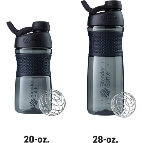  [아마존베스트]BlenderBottle SportMixer Twist Cap Tritan Grip Shaker Bottle, 20-Ounce, Black