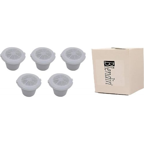  Blendin Reusable Refillable Pod Capsule Coffee Filter, Compatible with Nespresso Coffee Espresso Maker System (5 Pack)