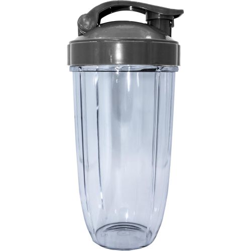  Blendin 32 Ounce Colossal Cup Jar with Flip Top To-Go Lid Bundle, Compatible with Nutribullet 600W 900W Blenders Juicers