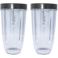 Blendin 2 Pack Extra Large Colossal 32 Ounce Cup with Lip Rings, Compatible with Nutribullet 600W, 900W Blenders