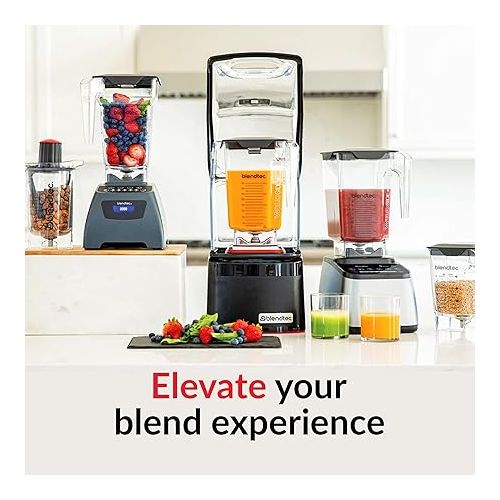  Blendtec Total Blender Classic - Includes FourSide Jar (75 oz) - 10-Speed Professional-Grade Countertop Blender - High-Power Kitchen Blender with 6 Pre-Programmed Cycles - Black