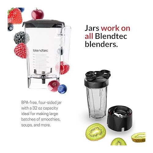  Blendtec Total Classic Original Blender, 90 oz WildSide+ Jar, 24 oz Twister Jar, and Spectacula Spatula - Black