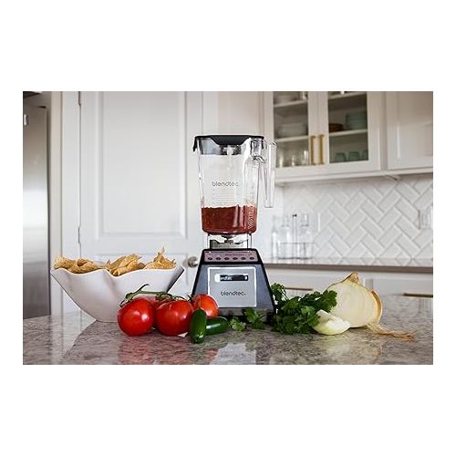  Blendtec Total Classic Original Blender - WildSide+ Jar (90 oz) - Professional-Grade Power - 6 Pre-programmed Cycles - 10-speeds - Black