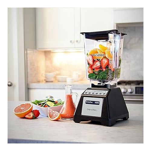  Blendtec Total Classic Original Blender - WildSide+ Jar (90 oz) - Professional-Grade Power - 6 Pre-programmed Cycles - 10-speeds - Black