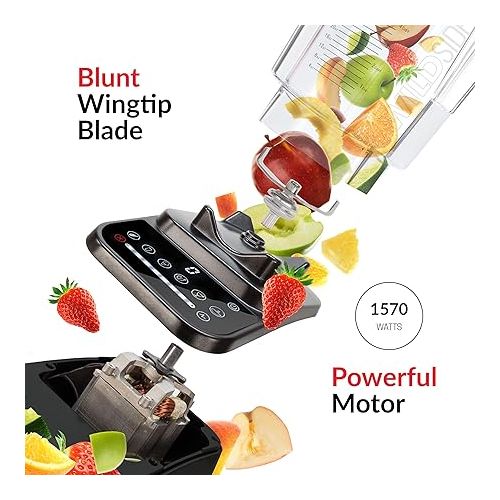  Blendtec Original Designer Series Blender and 90 Oz WildSide+ Jar - Kitchen Blender Bundle - Black