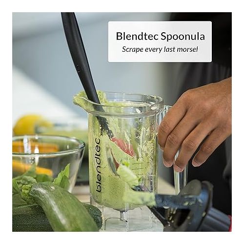  Blendtec Classic 575 Blender wtih WildSide+ Jar (96 oz) and Spoonula Spatula Bundle, Professional-Grade Power, Self-Cleaning, 4 Pre-Programmed Cycles, 5-Speeds, White