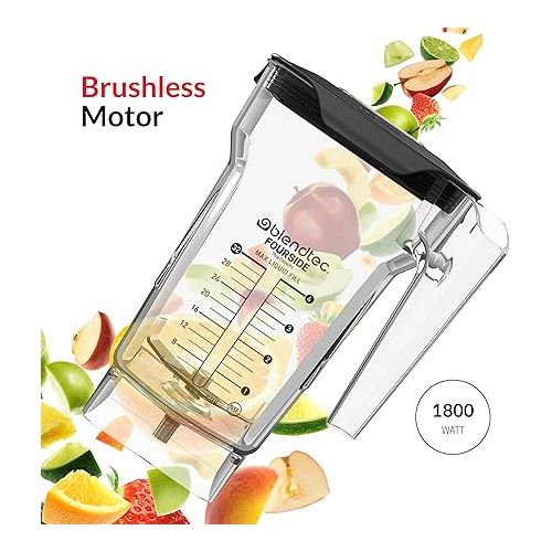  Blendtec Stealth X 885 - Brushless Commercial-Grade Blender with Sound Enclosure - FourSide Jar with Soft Lid - Black