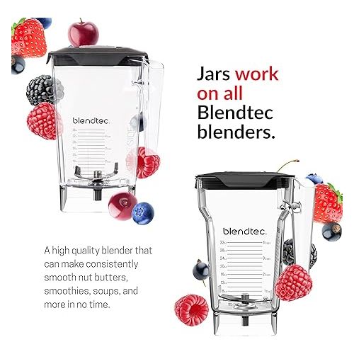  Blendtec Classic 575 Blender- WildSide+ Jar (90oz) and Four Side Jar (75oz) BUNDLE- 4 Pre-programmed Cycles-5-Speeds - Professional-Grade Power-Self-Cleaning - Poppy Red (C575A2319A-AMAZON)