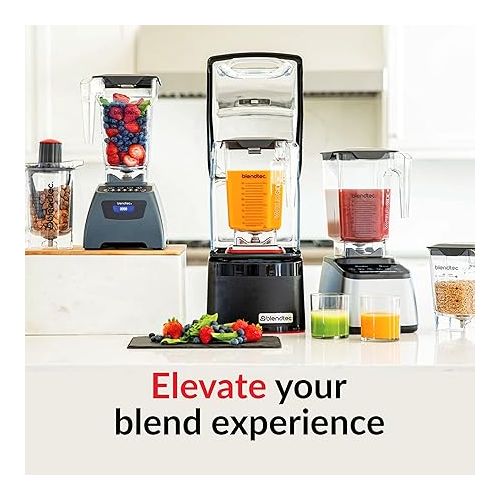  Blendtec Connoisseur 825 SpaceSaver - Commercial-Grade Blender - FourSide Jar with Vented Gripper Lid - Black