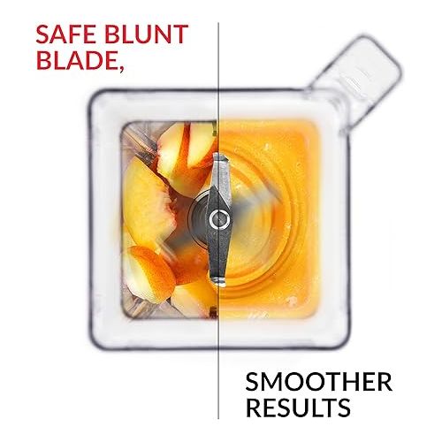  Blendtec Mini WildSide (46 oz), Five Sided, Personalized Blender Jar Vented Latching Lid, BPA-free, Clear