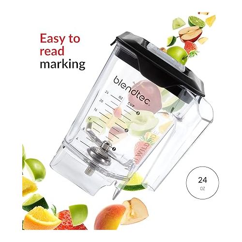  Blendtec Mini WildSide (46 oz), Five Sided, Personalized Blender Jar Vented Latching Lid, BPA-free, Clear