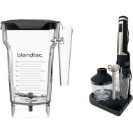 Blendtec Immersion Blender - Handheld Stick Blender, Whisk, and Food Processor and 75 oz FourSide Jar - Clear - Includes 3 Attachments, 20 oz BPA-Free Jar, and Storage Tray - Stainless Steel