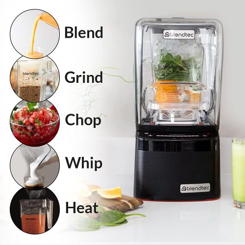  Blendtec Professional 800 Blender with WildSide+ Jar (90 oz), Sealed Sound Enclosure, Industries Strongest and Quietest Professional-Grade Power, 11-Speed Touch Slider, Self-Cleani