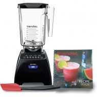 Blendtec Classic 575 Blender-WildSide+ Jar (90 oz) Recipe Book-and Spoonula Spatula BUNDLE-4 Pre-programmed Cycles-5-Speeds-Professional-Grade Power-Self-Cleaning, Black