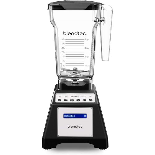  Blendtec Total Classic Original Blender with FourSide Jar (75 oz), Professional-Grade Power, 6 Pre-programmed Cycles, 10-speeds, Black