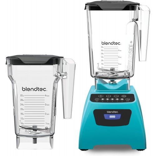  Blendtec Classic 575 Blender with Wildside+ Jar (90 oz) and FourSide Jar (75 oz) BUNDLE, Professional-Grade Power, Self-Cleaning, 4 Pre-programmed Cycles, 5-Speeds, Black,