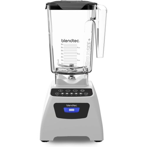  Blendtec Classic 575 Blender wtih Wildside+ Jar (90 oz) and Spoonula Spatula BUNDLE, Professional-Grade Power, Self-Cleaning, 4 Pre-programmed Cycles, 5-Speeds, White