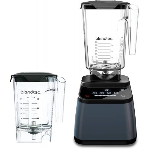  Blendtec Designer 625 Blender with Wildside+ Jar (90 oz) and Mini Wildside+ Jar (46 oz) BUNDLE, Professional-Grade Power, 4 Pre-Programmed Cycles, 6-Speeds, Sleek and Slim, Black