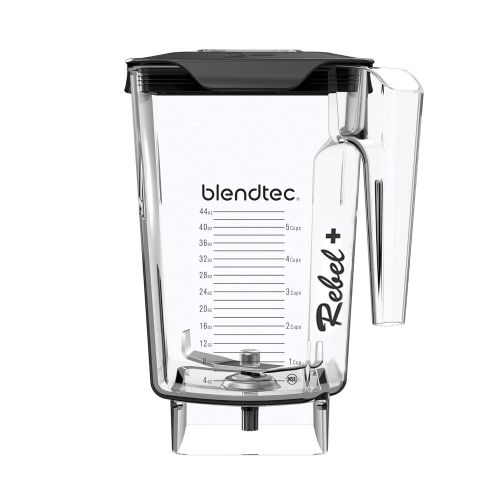  Blendtec Rebel+ (90 oz), Replacement Container for Vitamix, Five Sided, Professional-Grade Blender Jar, Vented Latching Lid, BPA-free, Clear