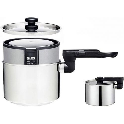  Bles BLES MC450, Portable Outdoor Camping Electric Cooker Hot Pot Teapot Stai, Electric Travel Cooker, Electric Hot Pot, 110V 220V Dual Voltage, 7.2 x 6.4 x 5.1