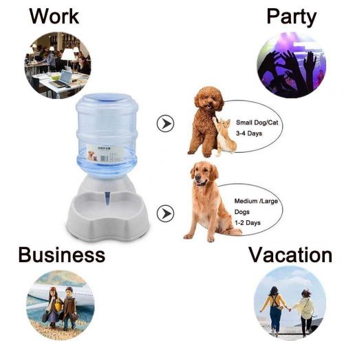  Blessed family Cat Water Fountain,Automatic Cat Feeder,Dog Water Dispenser,1 Gal Pet Automatic Feeder Waterer