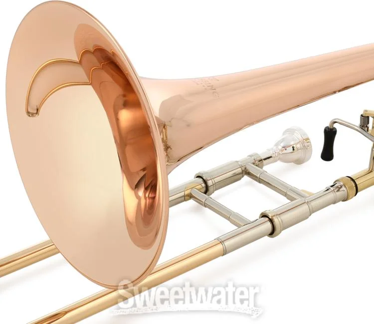  Blessing BTB-1488R Intermediate Tenor Trombone - Closed Wrap - F Attachment - Rose Brass Bell