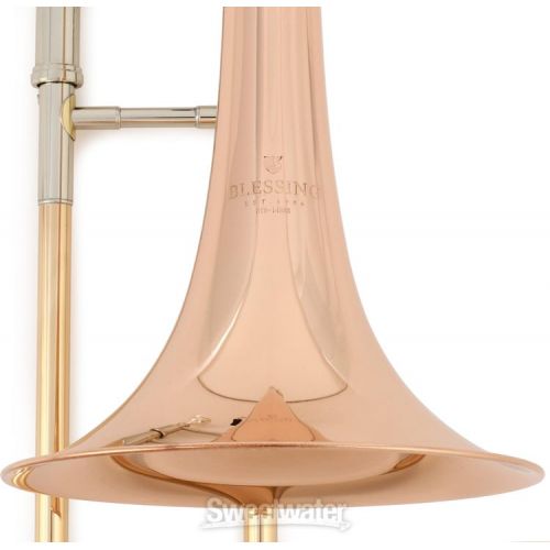  Blessing BTB-1488R Intermediate Tenor Trombone - Closed Wrap - F Attachment - Rose Brass Bell