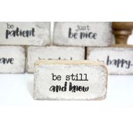 Blessingandlight Blessing Bricks. Small Bricks for IndoorOutdoor with Messages of Life, Love and Good Reminders. Gifts for All Occasions. be still and know