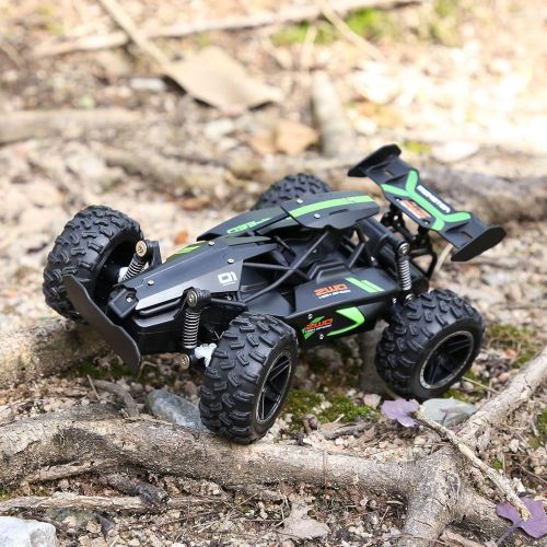  Blexy RC Cars Water-Resistant High Speed Remote Control Car 2.4GHz 2WD RC Truck 1/18 Remote Control Racing Toy Vehicle Fast Hobby Car for Kids with Two Rechargeable Battery Black